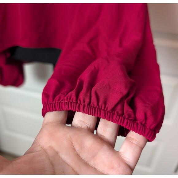 NWT Lulus Size XL Blouse Stylish and Sincere Berry Red Long Sleeve V-Neck Top - Picture 7 of 12